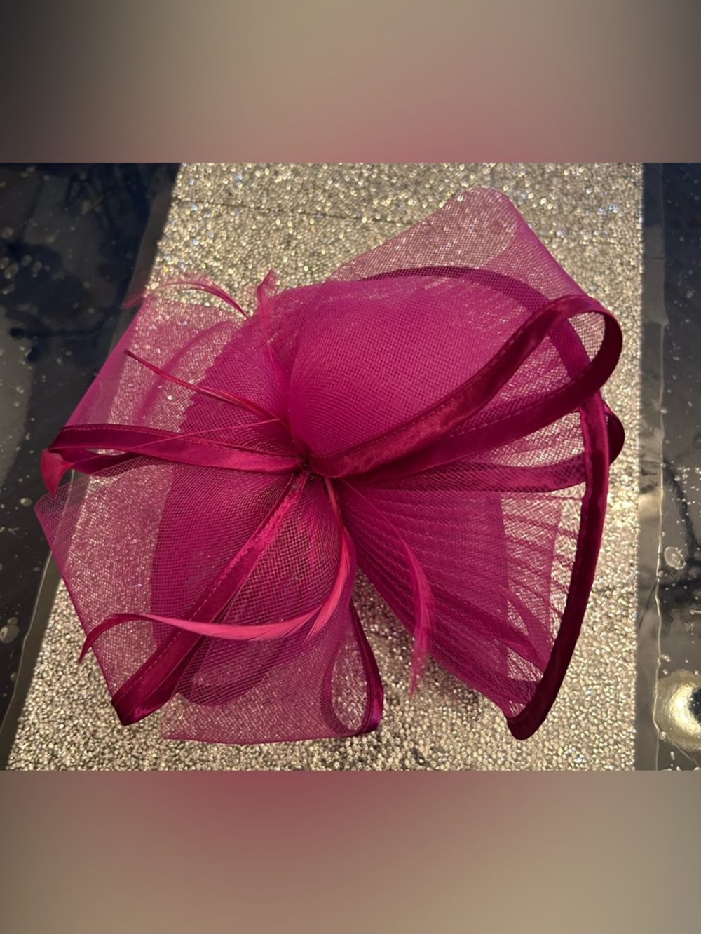 Bellissima Fuchsia Millinery Collection Headband Derby 🐎 Style - Picture 4 of 4